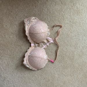 PINK nude lace bra